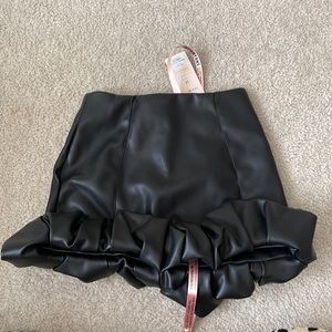 House of CB Leather Mini Skirt